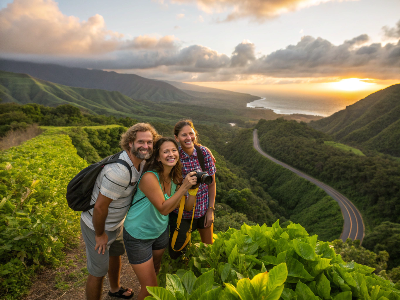 Scenic Oahu coastal view and lookout stop